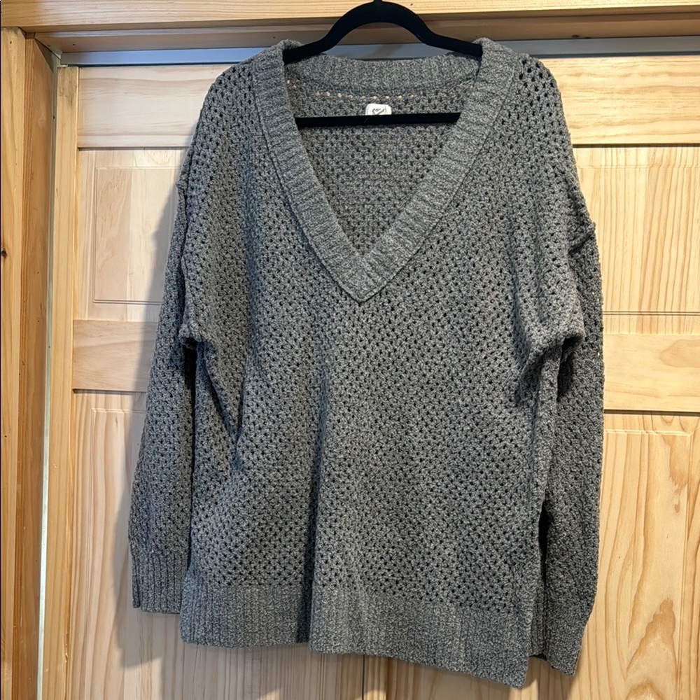 Cozy Gray Knit Sweater
